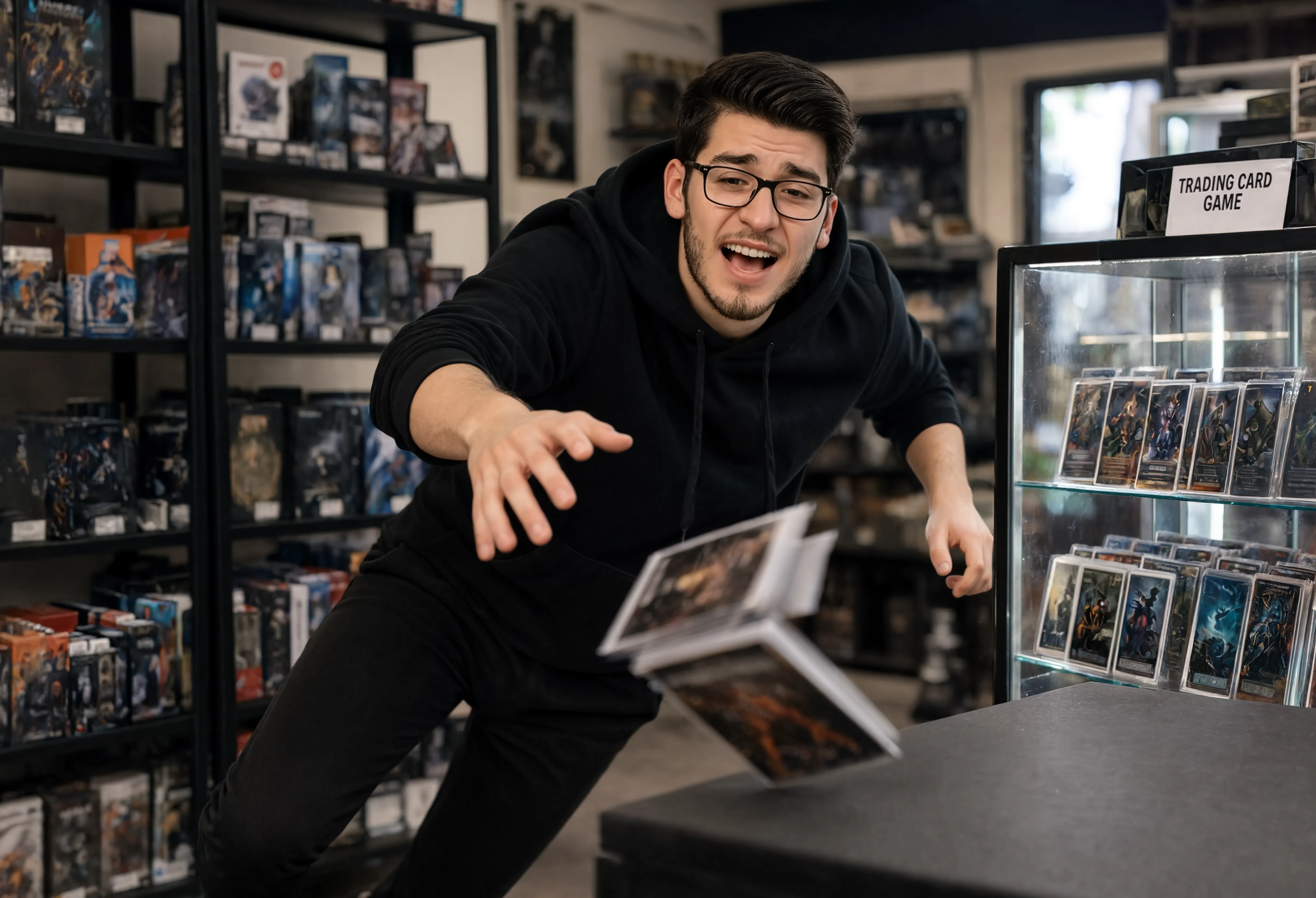 Toby frantic with flyers